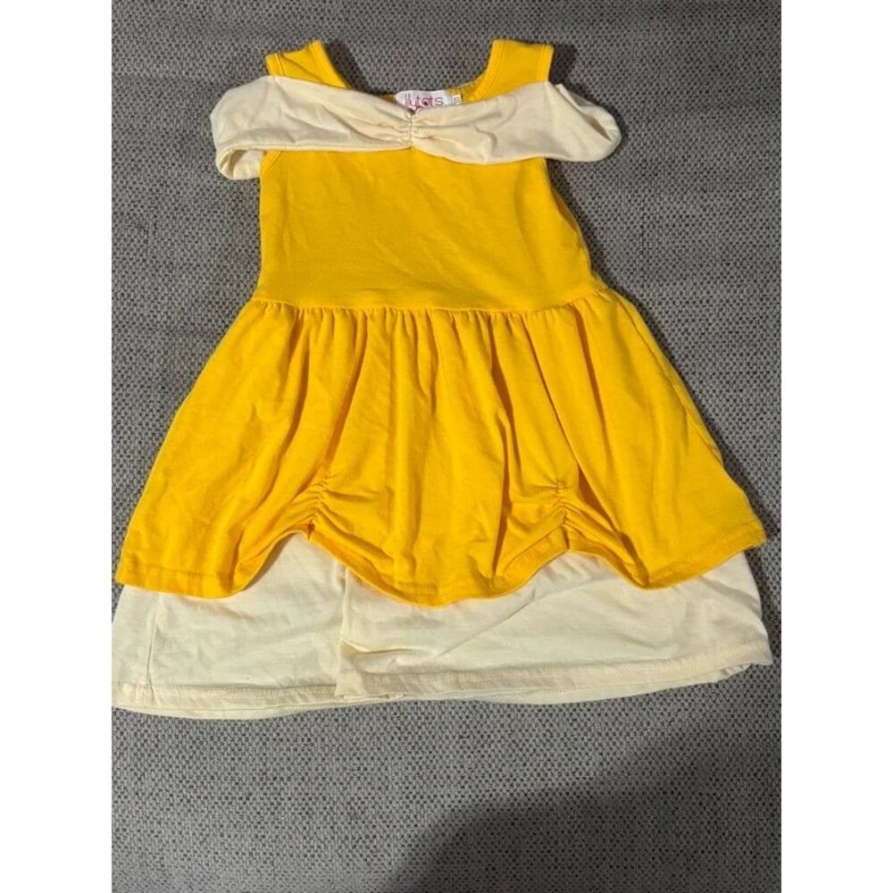 Lil Tots Girls 110 Yellow Belle Inspired Princess Dress Costume